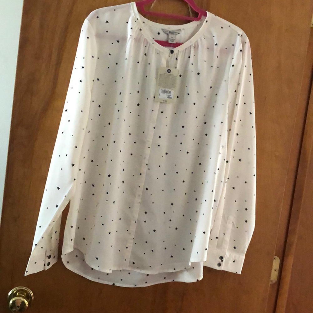 NWT Bass & Co. Long Sleeve Star print
